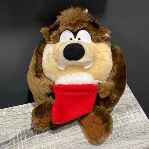 Looney Tunes: Tasmanian Devil w/Christmas Stocking (1997) - Stuffed Animal